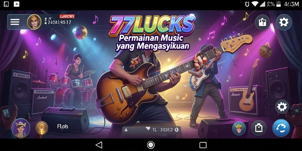 Tampilan gameplay <strong>77LUCKS</strong> yang penuh semangat dan warna.