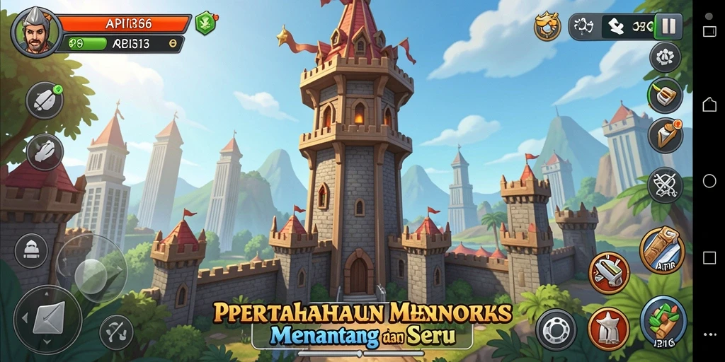 Gameplay menantang di API36 menunjukkan pertahanan menara yang strategis.