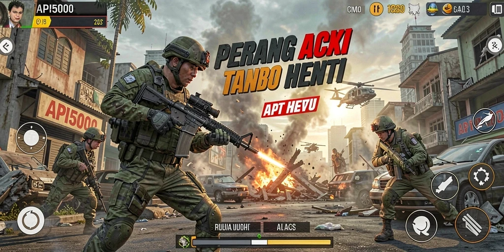 Screenshot API5000 menampilkan aksi pertarungan yang mendebarkan.