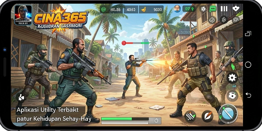 Screenshot utama CINA365 menampilkan antarmuka aplikasi Utility yang mudah digunakan.