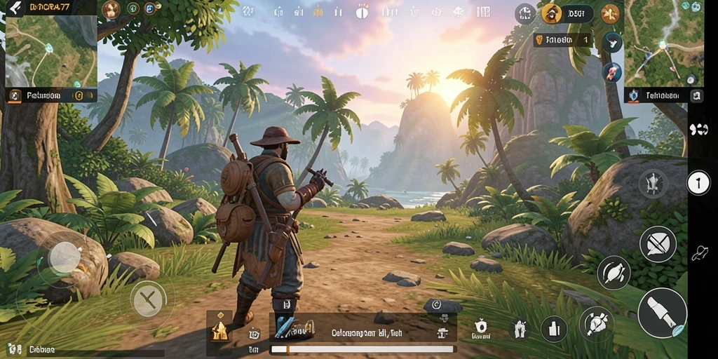 Screenshot gameplay DORA77 yang menampilkan keindahan dunia terbuka.