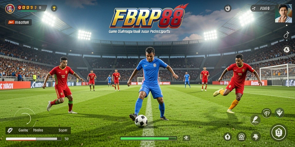 Gambar layar utama FBRP88 menampilkan aksi seru dalam permainan olahraga.