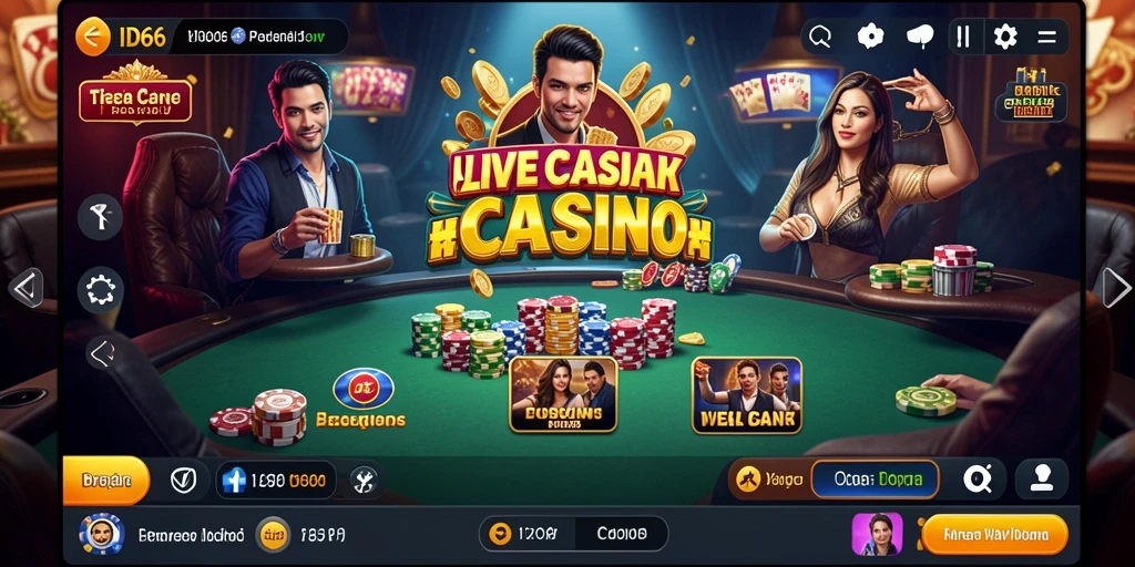 Gameplay Live Casino yang seru dan interaktif di ID66.