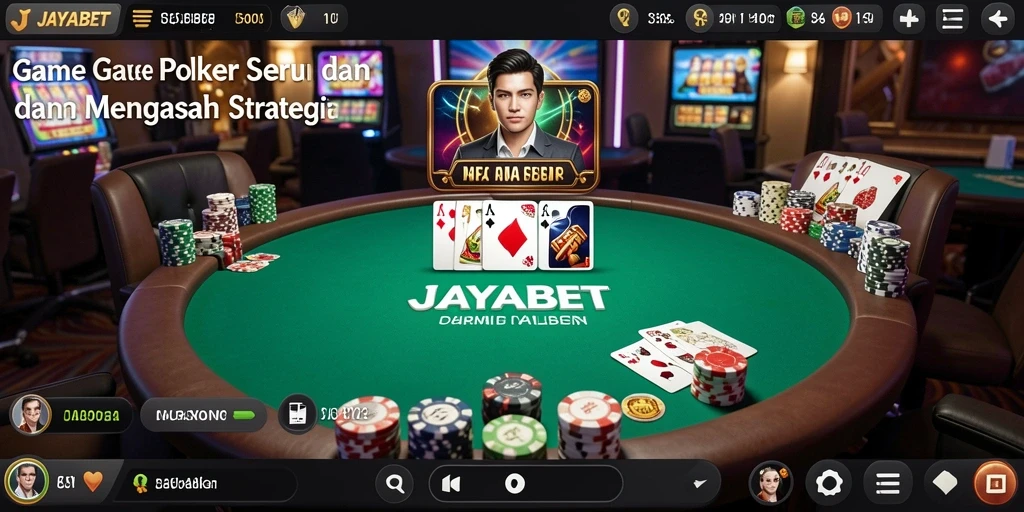 Tampilan menarik dari gameplay Poker di JAYABET.