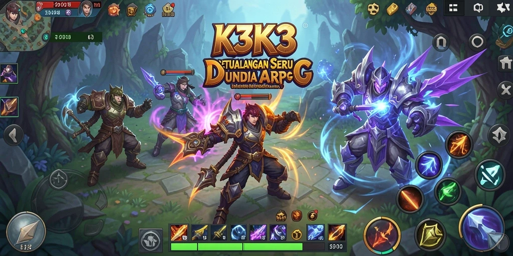 Tampilan gameplay K3K3 yang aksi penuh petualangan.
