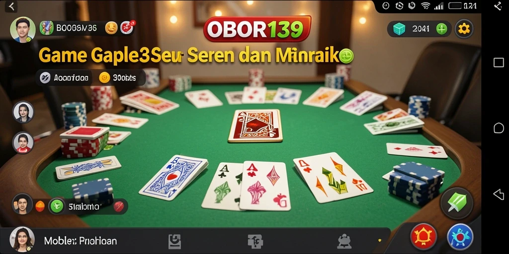 Screenshot gameplay OBOR138 menampilkan keseruan bermain Gaple.