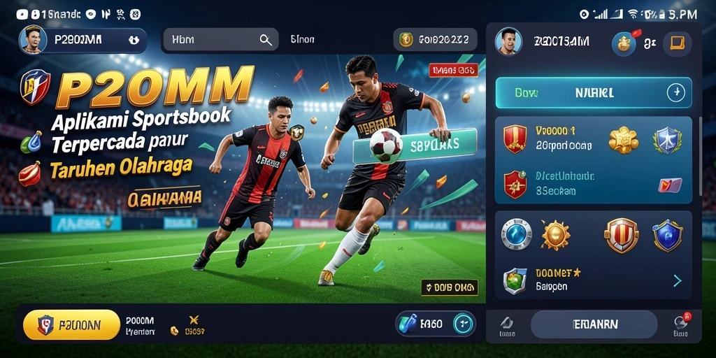 Screenshot utama P200M menampilkan pengalaman taruhan olahraga yang menarik.