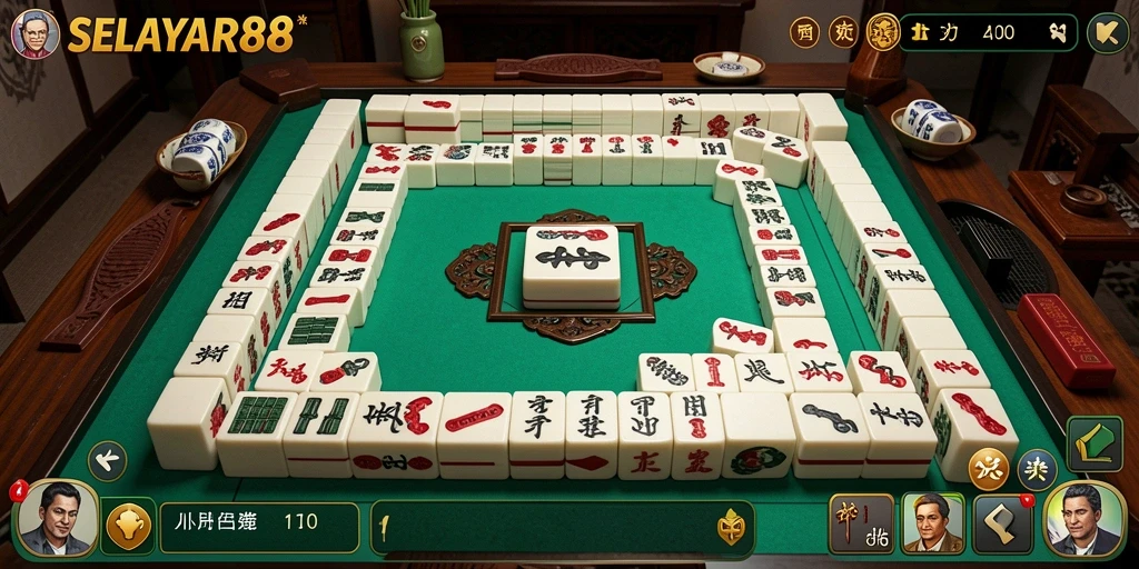 Tampilan gameplay Mahjong yang menegangkan dan menarik di SELAYAR88.