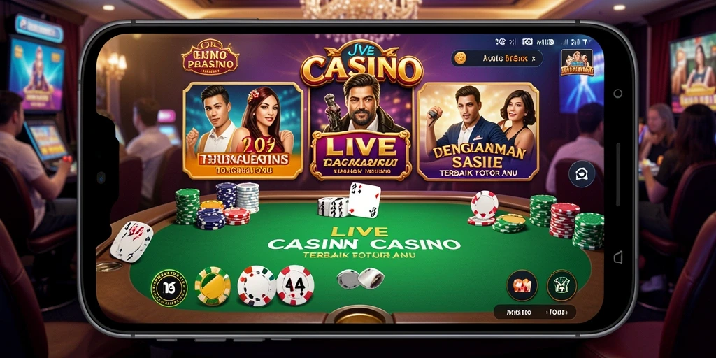 Gameplay mendebarkan di aplikasi Live Casino T6.