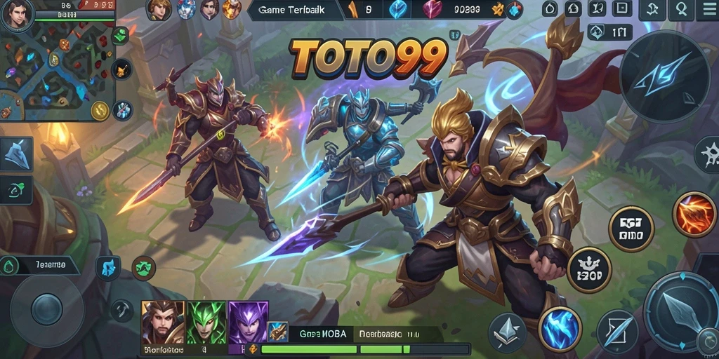 Tangkapan layar gameplay <strong>TOTO99</strong> menampilkan pertarungan sengit antara tim.