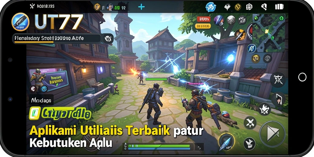 Tangkapan layar UT77 menunjukkan antarmuka pengguna yang ramah dan fitur utilitas yang lengkap.