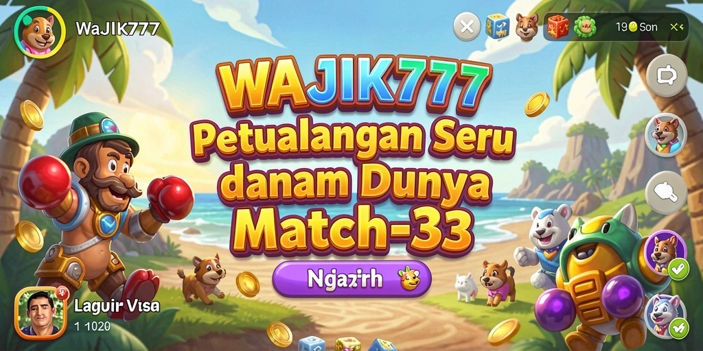 Screenshot gameplay seru WAJIK777 dengan tantangan Match-3.