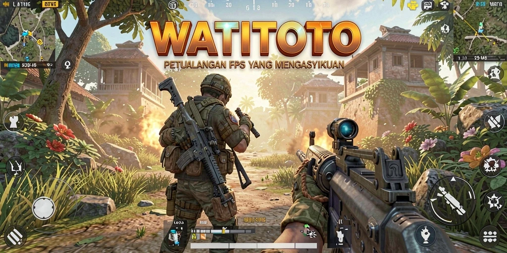 Tampilan intens pertempuran FPS di WATITOTO.